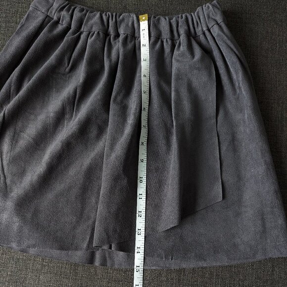Wilfred Free Grey Nescher Faux Suede Wrap Style Mini Skirt - Picture 7 of 7